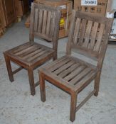 1 x Teak Garden Chairs - A&E Leisure / AEL Solutions - Ideal For The Home, Pubs or Restaurants -