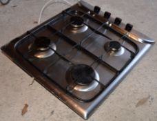 1 x Hotpoint Stainless Steel Four Burner Cooking Hob - 240v Electric - Size: 60 x 52 cms - CL059 -