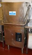 1 x Nelson SW1300 Pass Through Dishwasher - Ideal For Bars and Nightclubs - W70 x D80 cms -