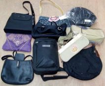 10 x Assorted Branded & Designer Handbags – Includes Zandra Rhodes, Paris Hilton & Ben Sherman –