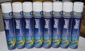 8 x Blast High Power Wild Orchid Air Freshener - K375 - Dry Formula Can Be Used as Fabric