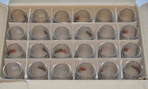 24 x San Miguel Pint Glasses – 450ml / 16oz – Stemmed, Branded Beer Glasses – NEW & Boxed – LON5 –