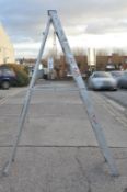 1 x Pair Of Metal Stepladders - 8ft  High – In Fair, Used Condition - Ref : LON26 – CL105 -