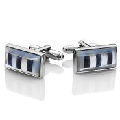 12 x Pairs of Genuine Silver Plated “Cats Eyes” CUFFLINKS by Ice London – Silver Plated With Black/