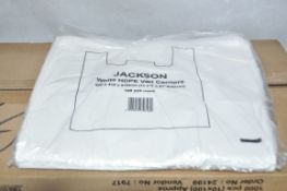 1,000 x  White Vest Style Plastic Carrier Bags - 11