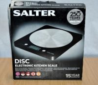 1 x Salter Slim Design Electronic Platform Kitchen Scale – MODEL:  1036 – Black - Pre-owned In