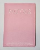 35 x Genuine Fine Leather Note Books With Swarovski Elements By ICE London – EGW-6011-PK - Fits