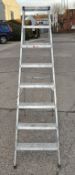 1 x Pair Of Metal Stepladders – 6ft  High – In Fair, Used Condition - Ref : LON27 – CL105 -