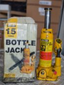 1 x Halfords 1.5 Ton Bottle Jack - Lifting Range 18-35 cms - With Original Box - See Pictures -