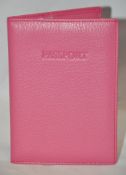 25 x Genuine Fine Leather Passport Covers by ICE London - EGW-6006-PK - Colour: Pink - Fits standard