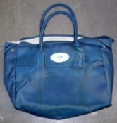 40 x Nylon Mulberry Style Handbags - CL008 - Each Features A Cool Photo-Print Fabric Design – BLUE -
