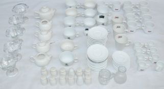 80 x Item Of Assorted Crockery - Includes Expresso Cups, Saucers, Tea Pots etc - Various Designs -