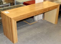 1 x Medium Oak Console / TV Unit - Ref CH044 – Ex Display Stock In Good Condition – Current Showroom