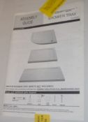 1 x Slimstone Low Profile Offset Right Hand Quad Shower Tray - Vogue Bathroom - Brand New Sealed