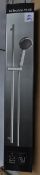 1 x Bathstore XL Techno 95 Shower Rail Kit - Modern Shower Rail Kit With Head - Chrome Finish With