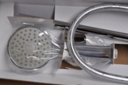 1 x Bathstore XL Techno 95 Shower Rail Kit - Modern Shower Rail Kit With Head - Chrome Finish With