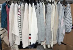 21 x Items Of Assorted Women's Clothing – Box2211 – Includes A Varied Mix Of Tops, Cardigans &