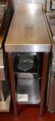 1 x Stainless Steel Commercial Counter Table Unit - H86 x W40 x D77 cms - Ref GD217 - CL105 -