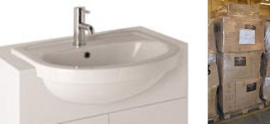 Pallet Lot TWENTY (20) Vogue Bathrooms KUDOS Semi Reccessed Single Tap Hole SINK BASINS - Vogue