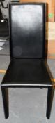 1 x Rectangular Table With 2 x Black Faux Leather Chairs - Table Features A Modern Design And An