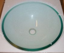 4 x Vogue Bathrooms TEFELI Clear Glass 420mm Wash Bowl - 15mm Thick - Perfect For The Modern