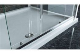1 x Simpsons Crosswater Design View Corner Shower Cubical - Includes Low Profile 1000x1000mm Stone
