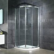 1 x New Niagara 900 x 900mm Quadrant Shower Enclosure With Cooke & Lewis Low Profile Shower Tray -