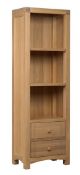 1 x Mark Webster Buckingham Three Tier Bookcase With Two Drawers - White Wash Oak With a Timeless