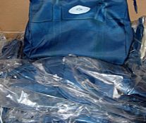 40 x Nylon Mulberry Style Handbags - CL008 - Each Features A Cool Photo-Print Fabric Design – BLUE -