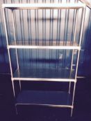 1 x Stainless Steel Commercial Kitchen 4 Tier Shelving Unit - CL057 - H161 x W92 x D35 cms - Ref DA7