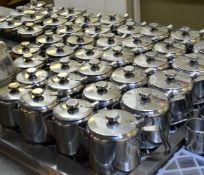 61 x Stainless Steel Teapots - Inlucdes Small, Medium and Large Sizes Suitable For 1, 2 or 3