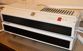 2 x Robus 3KW Air Curtain Heater - Perfect For Mounting Over Doors in Shops and Commercial