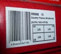 100 x Puma Retro Sports Wristbands - SUI Switzerland - Official Puma Stock - Brand New in