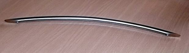 50 x BOW Handle Kitchen Door Handles - 320mm - New Stock - Brushed Nickel Finish - Fixings