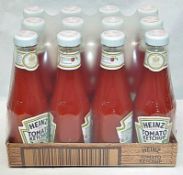 12 x Bottles of Heinz Tomato Ketchup - Unused Stock - Full Case Of 12 x 300ml Bottles - Best