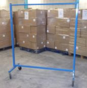 1 x Single Tier Heavy Duty Clothing Rail In BLUE – Brand: Steely Rails – Pre-owned, In Good
