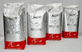 4 x 1000g Catering Packs Of Segafredo Zanetti Massimo Roasted Coffee Beans - Best Before April