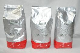 3 x 1000g Catering Packs Of Segafredo Zanetti Massimo Roasted Coffee Beans - Best Before March