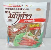 17 x Manora Uncooked Shrimp Chips, 500g Bags - Unused Stock - Best Before May 2015 - CL103 - Ref