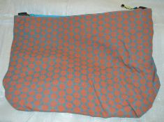 1 x Miso Shopper Bag - Hardwearing Material With Blue Inner Fabric, Leather Handle and Internal