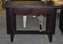 1 x Ebony 2 Drawer Console Table – Ex Display - Dimensions : 120x46x84 – CH275 - CL050 –