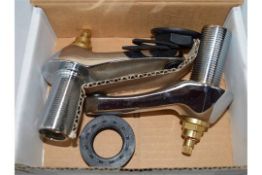 4 x Sets of Medici Bath Taps in Chrome - Shire Bathrooms - Without Tap Heads - New Boxed Stock -