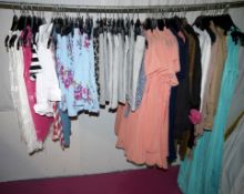 95 x Items Of Assorted Women's & Girls Clothing – Box429 - Includes Shirts, Shorts, Tops, Skirts,
