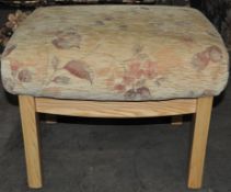 1 x Cintique Foot Stool With An Exquisite Patterned Fabric – Designed by Wade Winchester - Ex