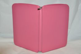 10 x Genuine Leather Travel Zip Folder / Ipad Cases by ICE London - EGF-6005 PK - Colour: Pink -