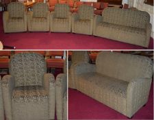 1 x Five Piece Suite Consisting of Sofa and Four Armchairs - Ideal For Country Pub, Restaurant,