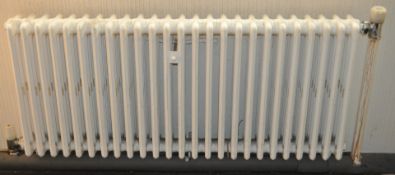 1 x Vintage Cast Iron 25 Section Radiator - H65 x W130 cms - Ref L60 1F - CL110 - Location:
