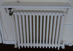 1 x Vintage Cast Iron 14 Section Radiator - H75 x W88 cms - Ref L366 2F - CL110 - Location: