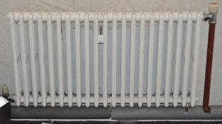 1 x Vintage Cast Iron 21 Section Radiator - H56 x W120 cms - Ref L60 1F - CL110 - Location: