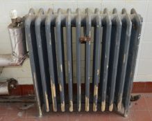 1 x Vintage Cast Iron 12 Section Radiator - H77 x W70 x D22 cms - Ref L322 1F - CL110 - Location: